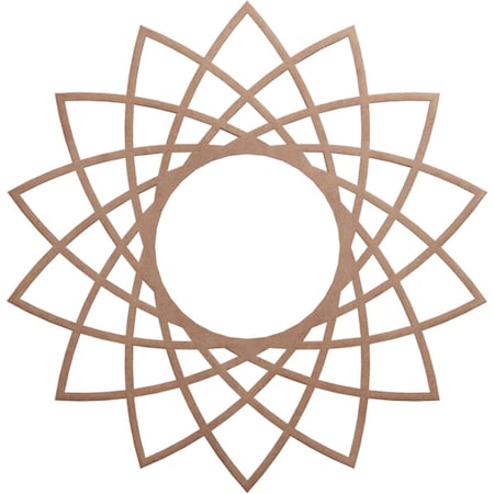 Ekena Millwork Eleanor Wood Fretwork Pierced Ceiling Medallion, Wood (Paint Grade), 28"OD x 10 3/4"ID x 3/8"T CMWP28X28X0375EAMF